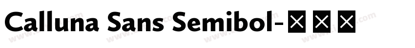 Calluna Sans Semibol字体转换